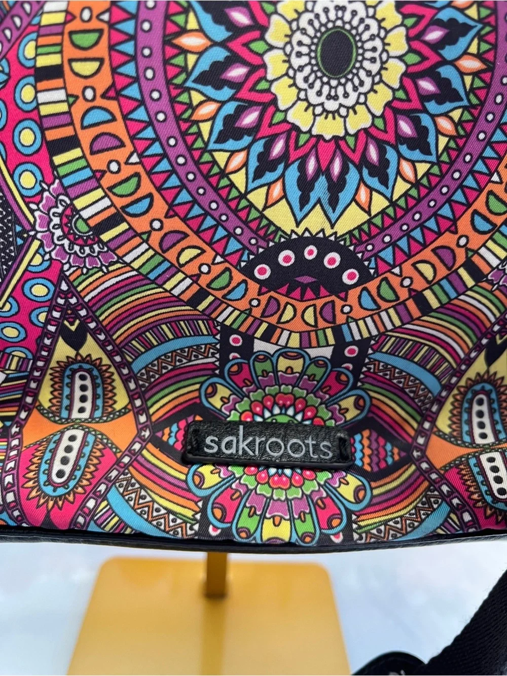 Sakroots Colorful Mandala Print Backpack Travel Daypack Llama Charm